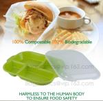 5 Compartment Lunch Box Disposable Plastic Food Container, biodegradable Fast