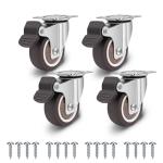 Amazon Hot Models 4 A Set Fancy Furniture Casters Tpr Castor Wheel Double Top