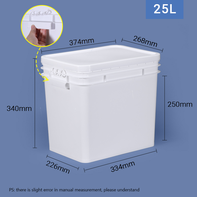 Thickened Lid Plastic Rectangle Bucket With Lid For Outdoor Fishing Camping 4 Gallon