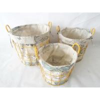 Buy cheap iron laubdry basket with fabri product