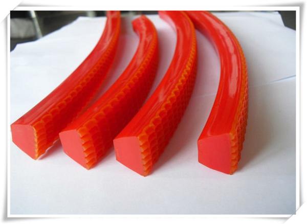 Buy cheap Red PVC Super Grip Belt Corrugated Belt abrasion resistance For Textile from wholesalers
