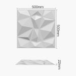 Luxury Living Room TV Background 500mm*50mm PVC 3D Wall Panel with Modern Design