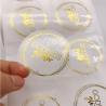 Buy cheap Transparent Carton Sticker Clear Gold Foil Stickers Self Adhesive CMYK PVC Material from wholesalers