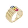 Buy cheap 18K Gold Plated Rainbow Baguette Cut CZ Multi Fashion 925 Sterling Silver Women Rings from wholesalers