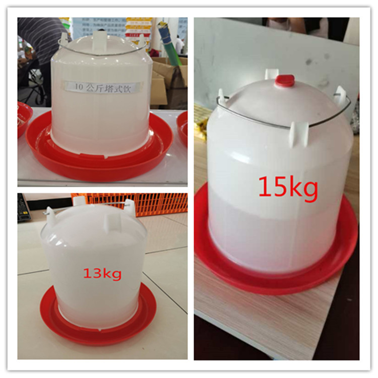 PE Bucket Broiler Chicken 10L Poultry Feeder Drinker