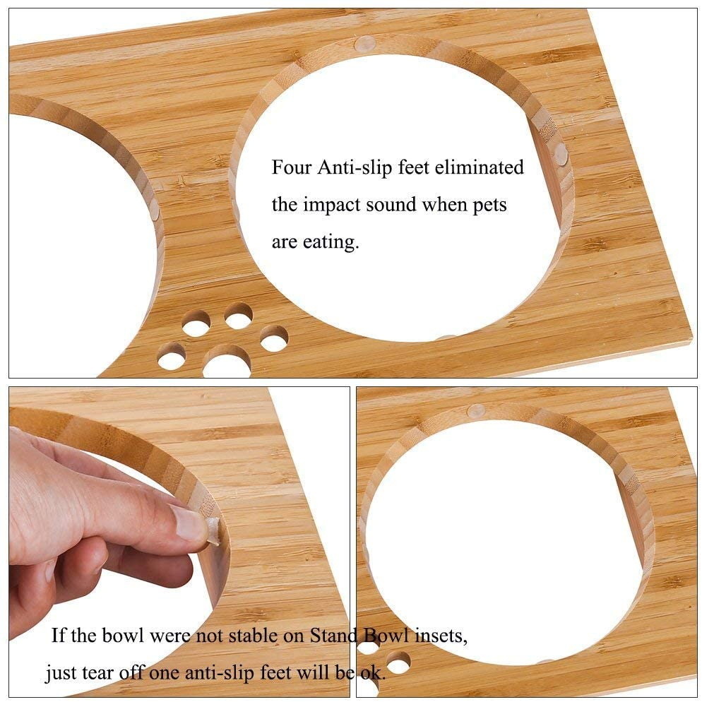 Wooden Dog Feeding Station Interactive Swallowing Easily