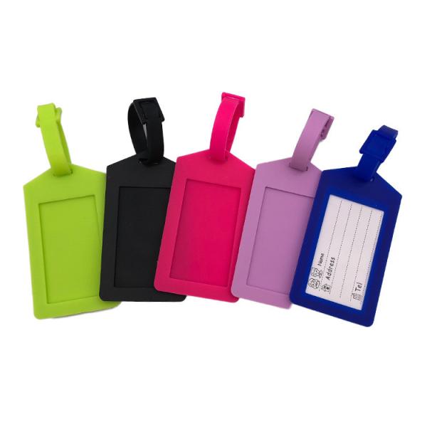 Buy cheap Cheap Option Silicone Soft Touch Luggage Tag for Travel Identifier and Suitcase Label With Printed Logo from wholesalers