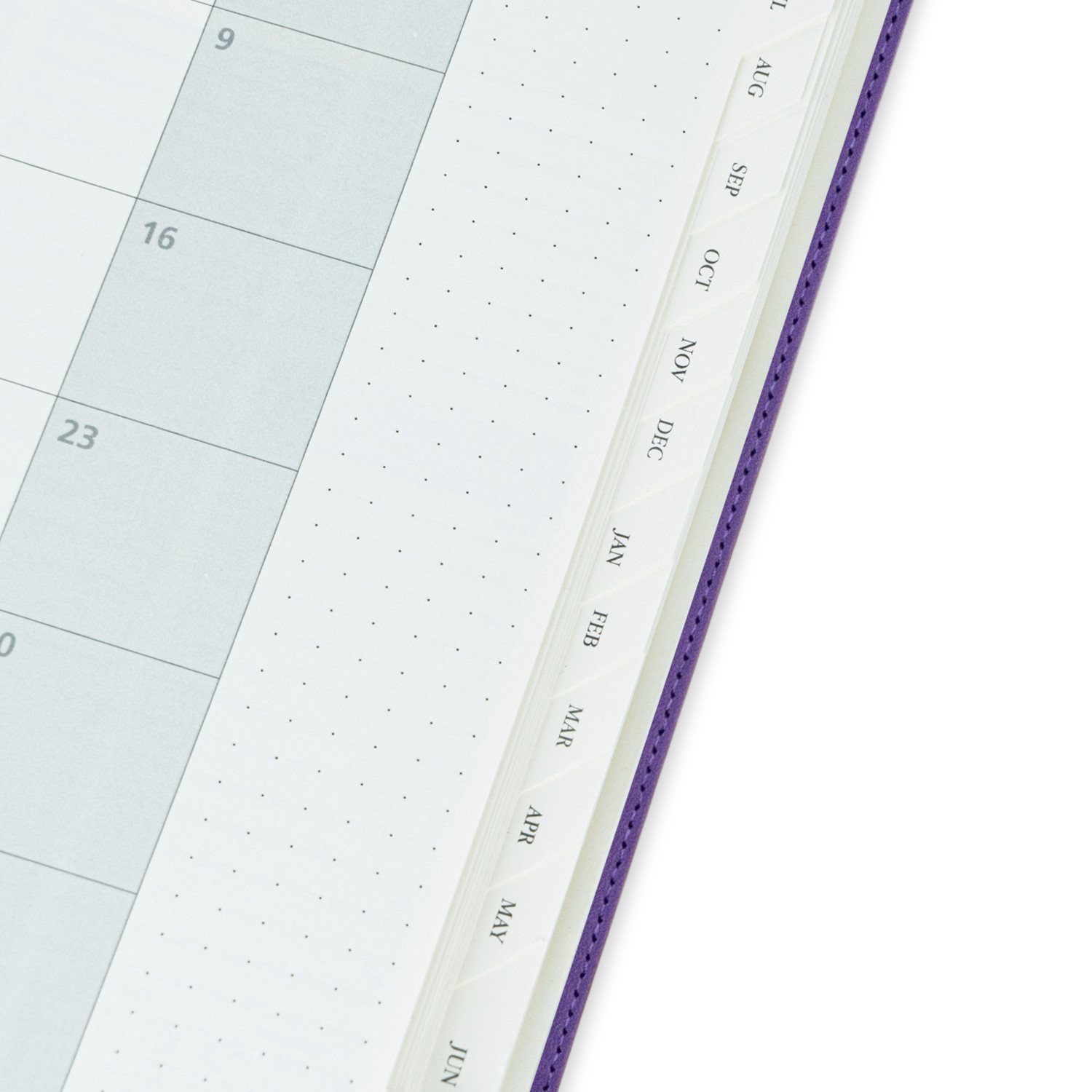 100GSM Paper Large Academic Planner Purple Softcover Wirebound
