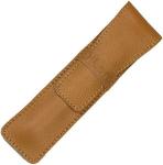 Single Pen Case Holder Sleeve Thick Buffalo Full Grain Leather (Buffalo Light