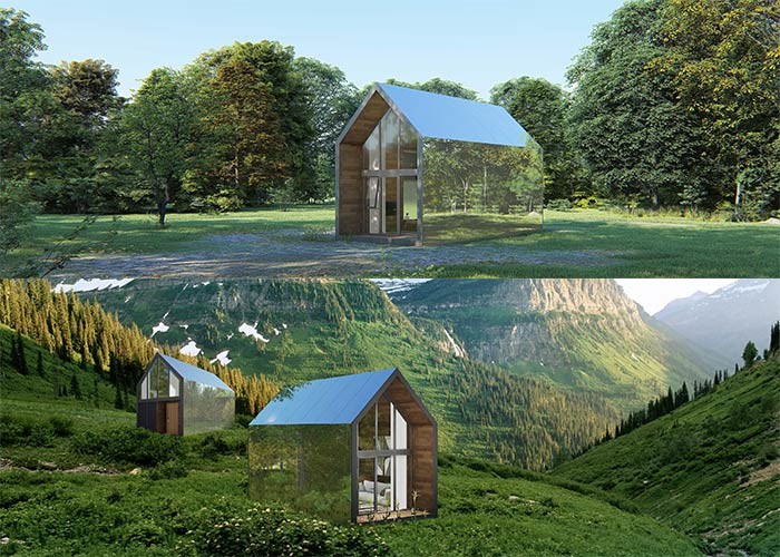 Eco Friendly Prefab Loft Homes Dark Gray Light Wood Luxury Modern Modular Homes