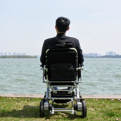 FDA Portable Lightweight Folding Electric Wheelchair With Lithium Ion Battery