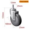 Buy cheap 4 Inch Metal Caster Wheels Light Duty 100mm Swivel Castors 3714S-77 from wholesalers