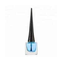 Buy cheap 14ml Transparent Empty Glass Nail Polish Bottles With PP Black Pointed Caps product