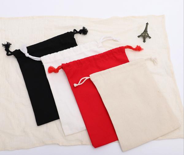 Buy cheap Cotton Canvas Fabric Drawstring Bags For Department Store Promotional Activities from wholesalers