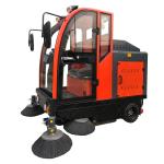 Single Driver Orange Width 2000mm 4 Brush Head Floor Scrubber Lead Acid Battery