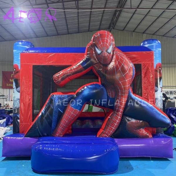 Buy cheap Playground Spiderman Theme Bounce House Outdoor Children Inflatable Castle from wholesalers