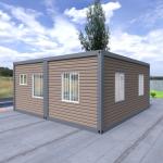 Modern Single Floor Flat Pack Container House Weather proof Expandable Prefab