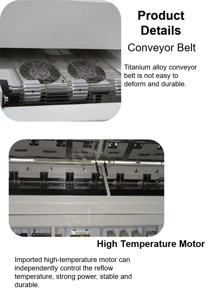 Hot Air Reflow Soldering System 4 Zone SMT PCB Assembly Production Line