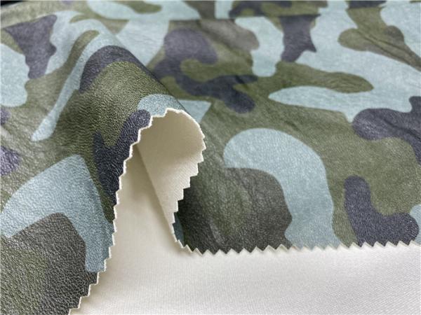 Buy cheap Camouflage Printed Pu Synthetic Leather Embossed Leather Fabric For Men'S Jacket from wholesalers