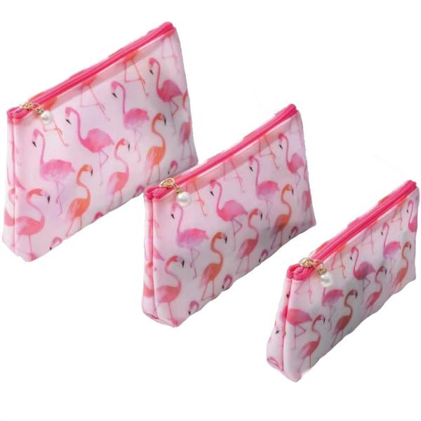 Buy cheap Frosted PVC Cosmetic Bag , triangle makeup bag Printing Red Cartoon Pattern from wholesalers