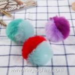 Wholesale Colorful Fake Rabbit Fur DIY Multicolored Pom Pom Ball For Handbag