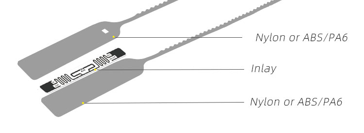 Smart Cable PCB rfid Tie Tag For inventory management Disposable RFID Security Seal