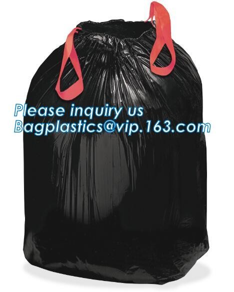 Garbage bags 10 Liter Drawstring Bathroom Trash Bags Mini Wastebasket Can Liners for Home Office Bins, bagease, pack