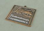 Antique Copper Die Cast Medals Arts Achievement Medal 2.5 Inch 3.5 Mm Thickness