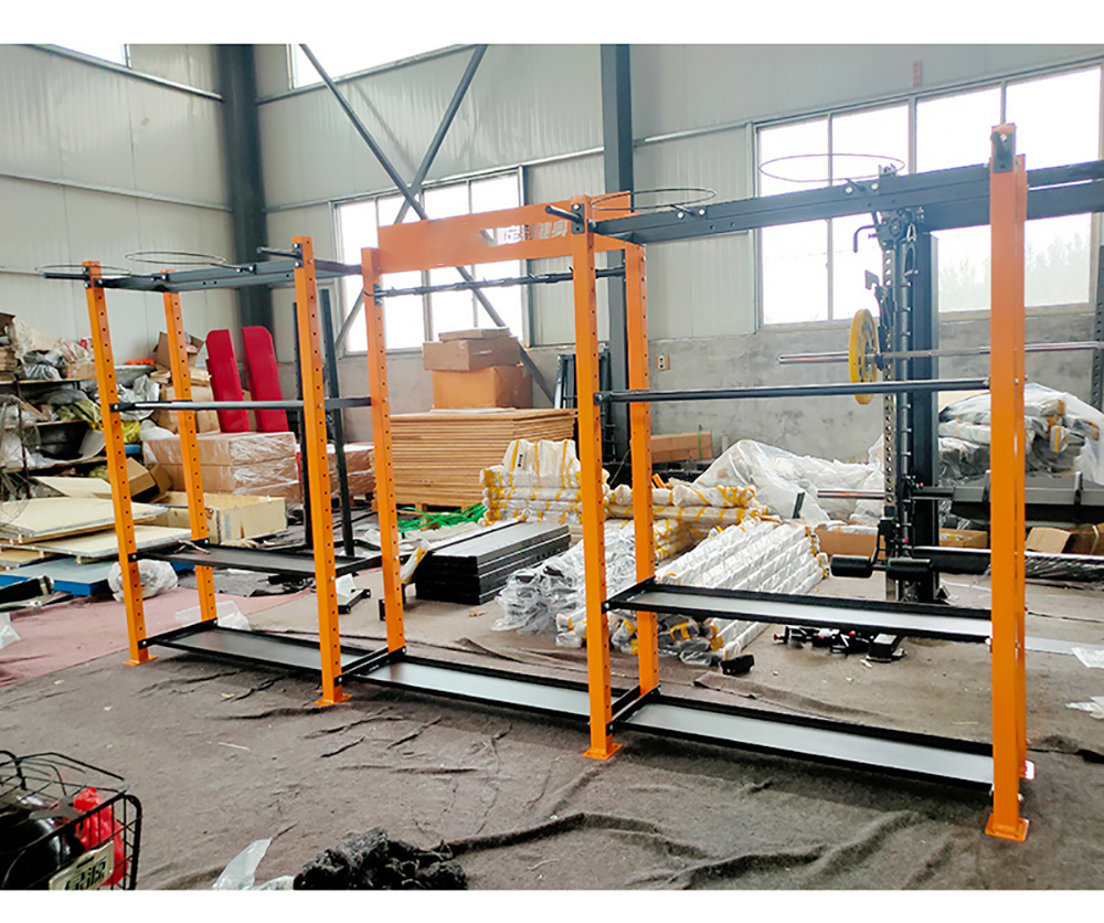 New Best Free Weight Machine, Professional Gym Equipment, Commercial Fitness Machine, Multifunctional Power Rack and Bench