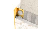 Brushed Metal Stainless Steel Tile Trim SS304 Square Closing Strip Tile Edge