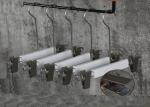 Wooden Painting White Shop Coat Hangers For Displaying Children Garment