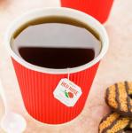 Disposable Kraft Ripple Wall Paper Cups For Hot Beverages Heat Insulation