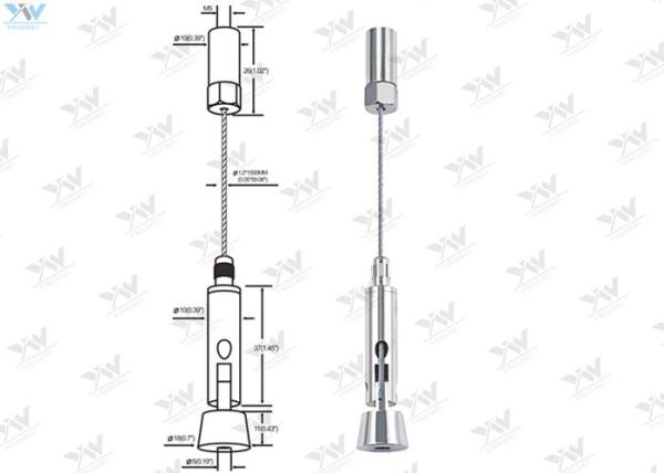 Buy cheap Steel Cable Hanging System / Acrylic Display Systems For Hang Pictures from wholesalers