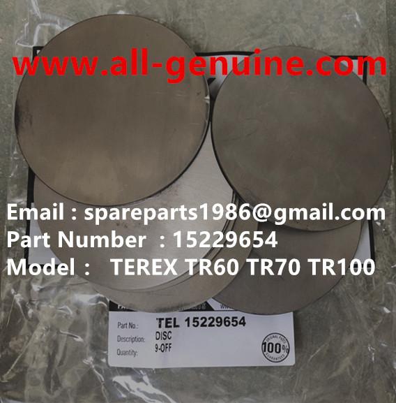 TEREX 15229654 DISC SKF FAG KOYO CUMMINS QUARRY NHL RIGID DUMP TRUCK TR35 TR50