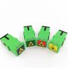 Buy cheap Green Shell Auto Simplex SC APC Singlemode Fiber Optic Adapters For FTTH from wholesalers