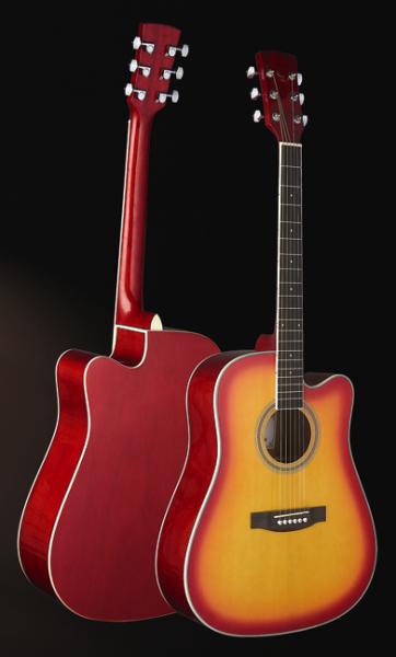 41inch Popular Spruce cutaway acoustic guitar/western guitar junior level for