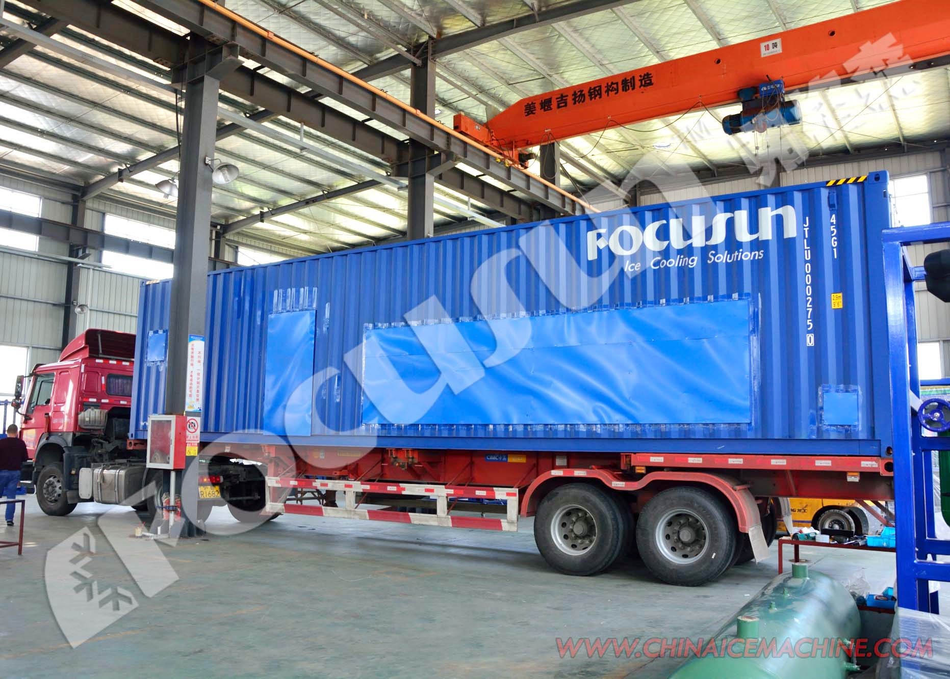 Fully-automatic Ice Bagging Machine for Construction Works L6000mm X W2200mm X H7075mm