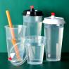 Buy cheap Lid Clear Pp Boba Bubble Disposable Plastic Cup Custom Logo Printed For Cold Hot Drink from wholesalers