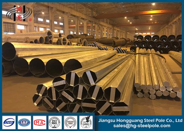Buy cheap Polygonal 55FT Steel Power Transmission Poles With Hot Dip Galvanized / Painting from wholesalers