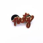 Buy cheap Letters Die Struck Lapel Pins , Brass Material Custom Enamel Badges from wholesalers
