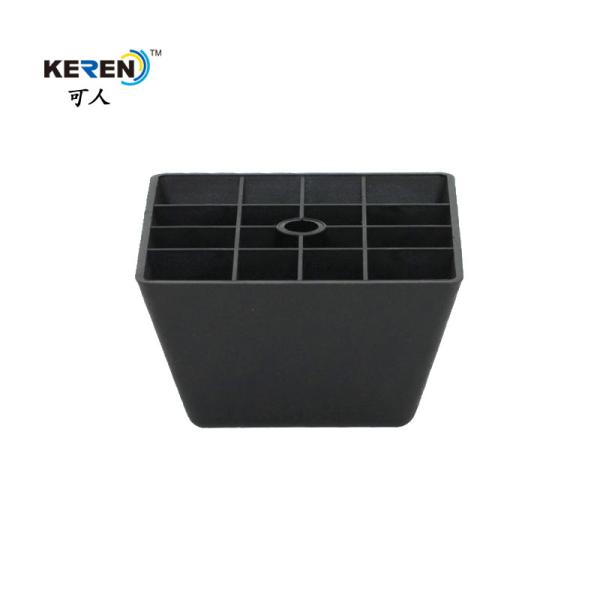 Buy cheap KR-P0169 Black Square Plastic Furniture Feet For Cabinet High Corrosion Resistance from wholesalers
