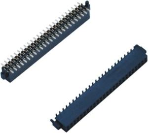 Wholesale Female Headers 1.27mm Pitch Double Row 50 Pins SMT  LCP Plastic Black Gold-plated from china suppliers