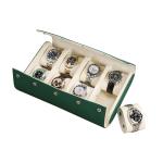 Custom Genuine Leather 8 Slots Watch Roll Travel Case Leather Watch Storage