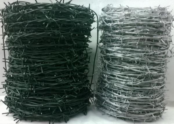 Buy cheap Galvanized PVC Coated Barbed Wire with Optimal 20g/m2-200g/m2 Zinc Coating Protection from wholesalers