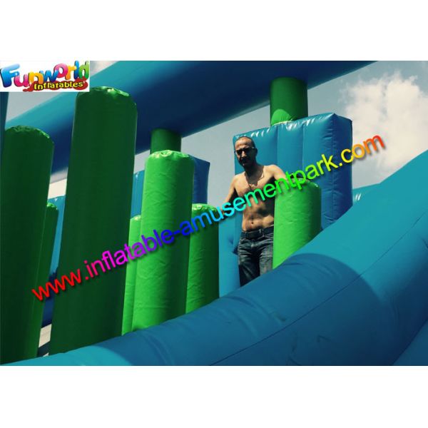 PVC Tarpaulin Inflatables Obstacle Course , Inflatable Running Obstacles