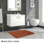 Orange Color Shaggy Washable Rubber Backed Bath Mat
