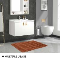 Buy cheap Orange Color Shaggy Washable Rubber Backed Bath Mat product