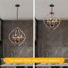 Buy cheap Rustic Farmhouse Metal Chandelier Lighting Distressed Wood Ceiling Light Foyer Chandelier(WH-CI-130) from wholesalers