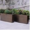 Buy cheap Black metal planters large outdoor rectangle flower pot for sale from wholesalers