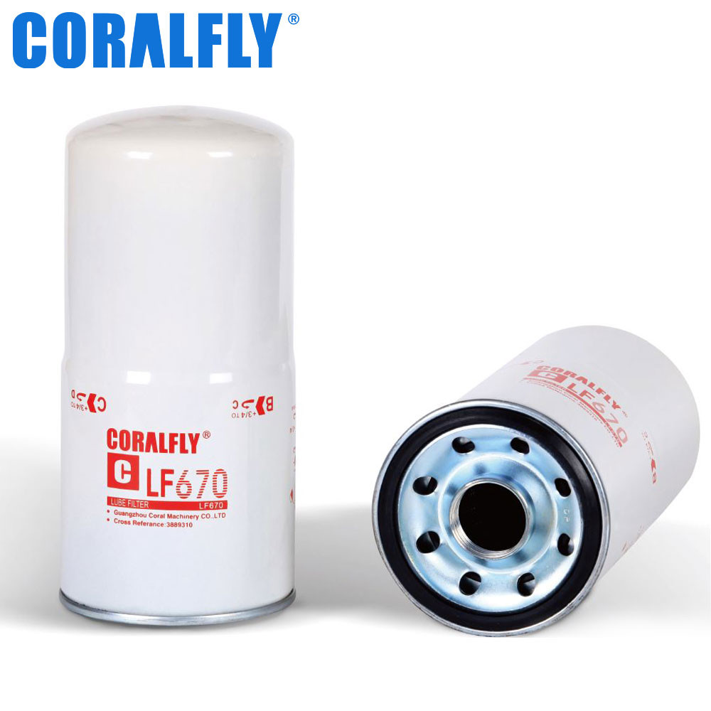 SAE J1858 Efficiency Test Fleetguard LF670 Oil Filter Warranty 1 Year